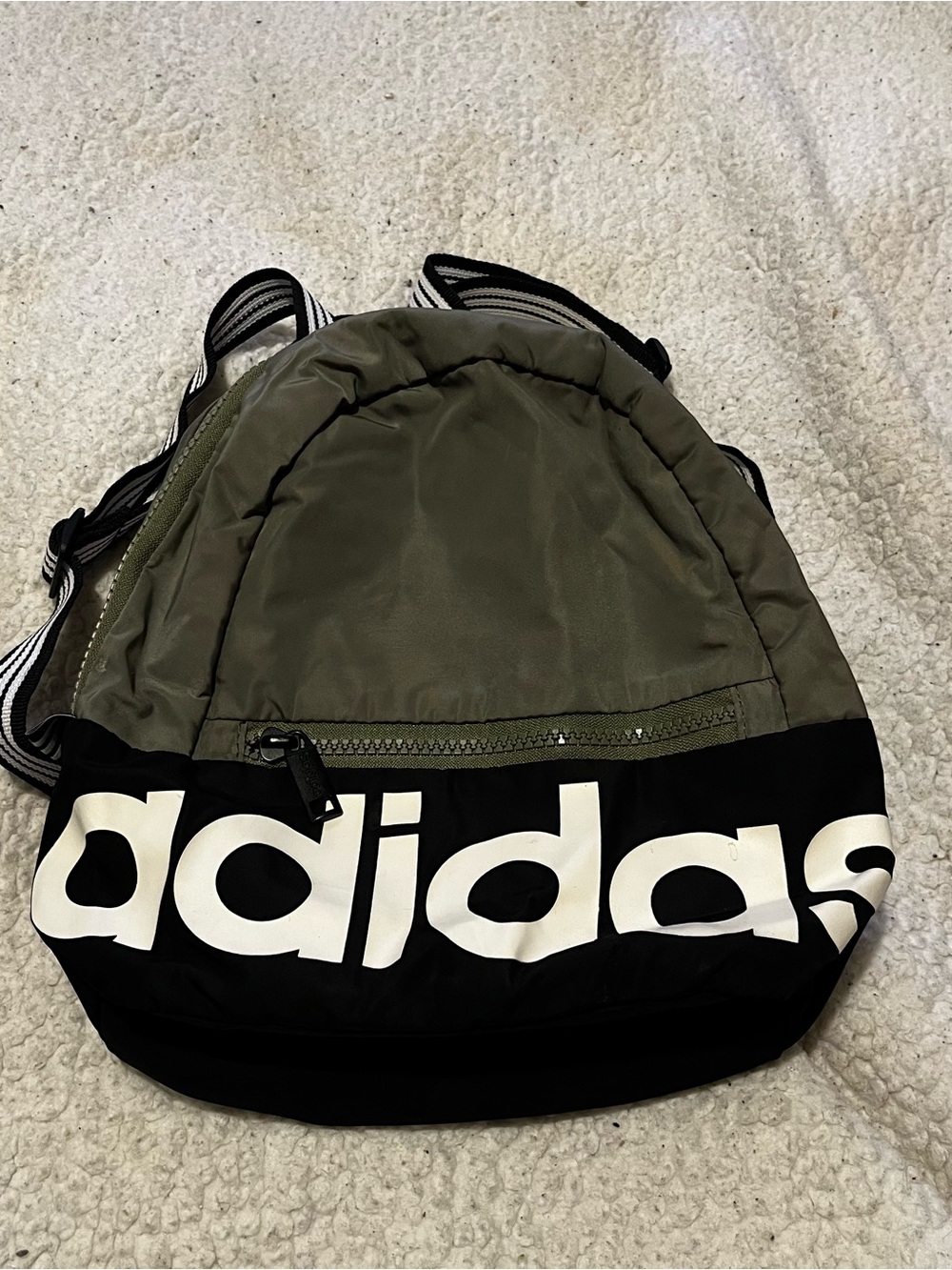 Adidas Mini Backpack Purse Activewear Running Athlesuire Army Green